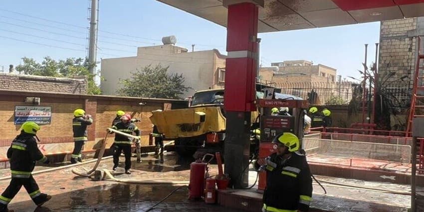 مهار آتشسوزی یک جایگاه سوخت در تبریز | انرژی نویس