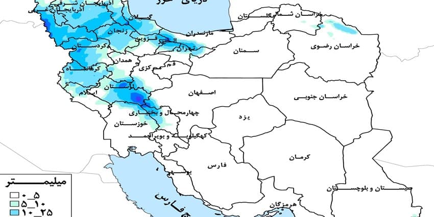 دریاچه ارومیه و دریای خزر پرباران‌ترین حوضه‌های کشور در هفته جاری | انرژی نویس